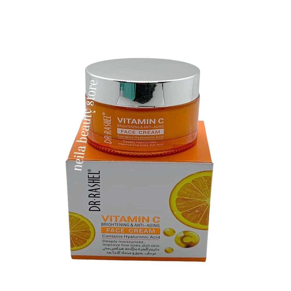 DR. Rashel Vitamin C And Hyaluronic brightening Anti-Aging Face Cream - 50Grm