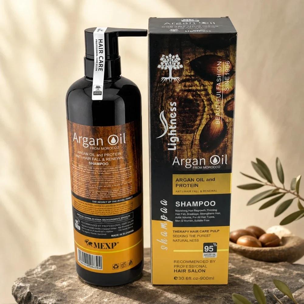 Lightness Argan Oil And Protein Anti-Hairfall And Renewal Shampoo - 900Ml