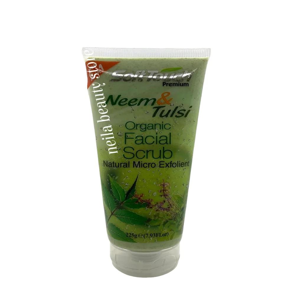 Soft Touch Neem And Tulsi Organic Facial Scrub - 225Grm