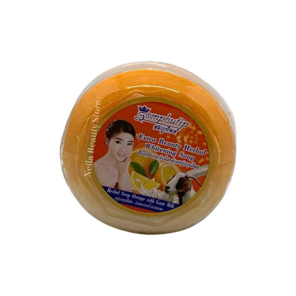 Somphutip Orange with Goat Milk Extra Brightening Herbal Soap - 170Grm