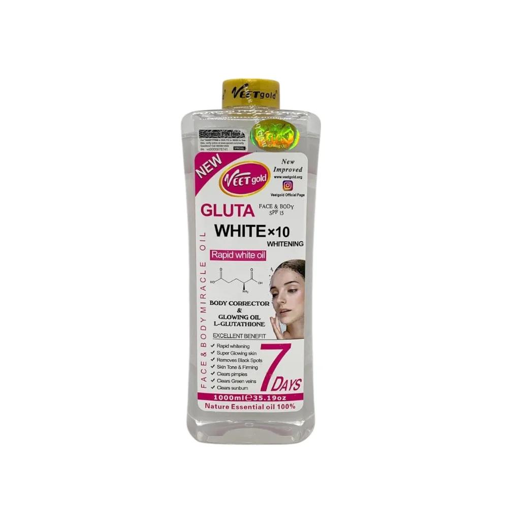 Veetgold Gluta White Brightening Body Oil - 1000Ml