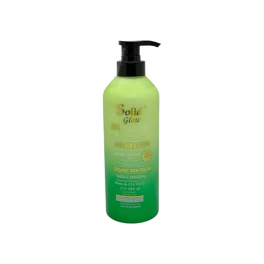 Solid Glow Ferulic, Kojic Acid And Turmeric Organic Skin Polish Body Lotion - 500Ml