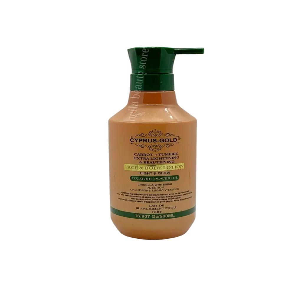 Cyprus -Gold Carrot + Turmeric Extra Brightening Beautifying Light And Glow Lotion - 500Ml