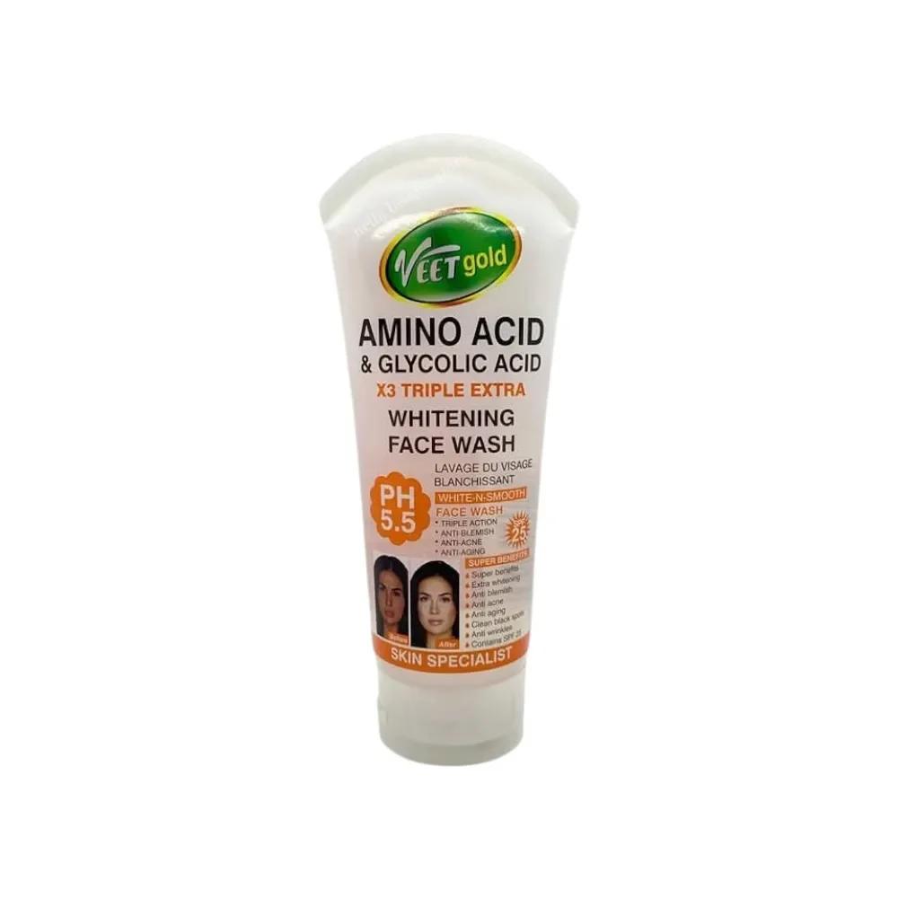 Veetgold Amino Acid & Glycolic Acid 3X Triple Brightening Face Wash - 200Ml