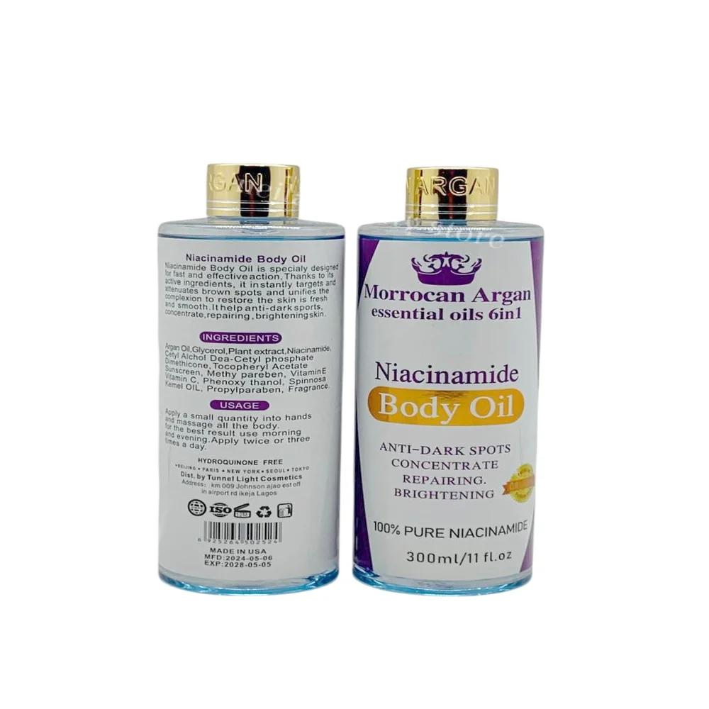Morrocan Argan Essential Oils 6in1 Niacinamide Body Oil - 300Ml