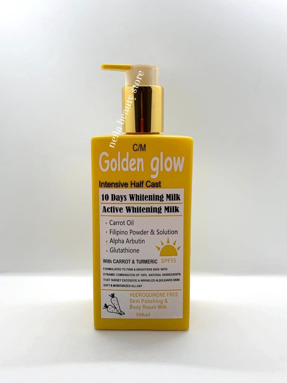 Golden Glow Half Cast Brightening Body Milk - 500Ml