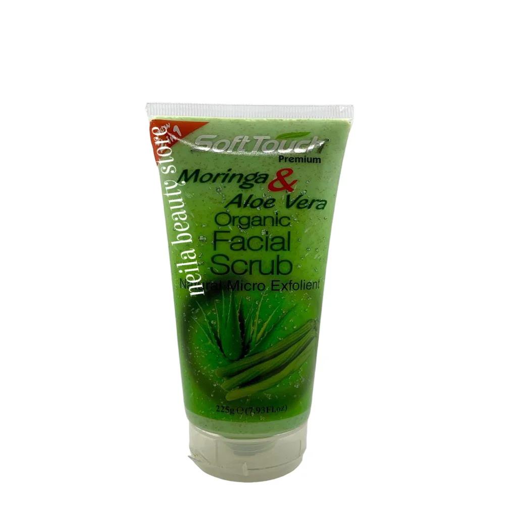 Soft Touch Moringa And Aloe Vera Organic Facial Scrub - 225Grm