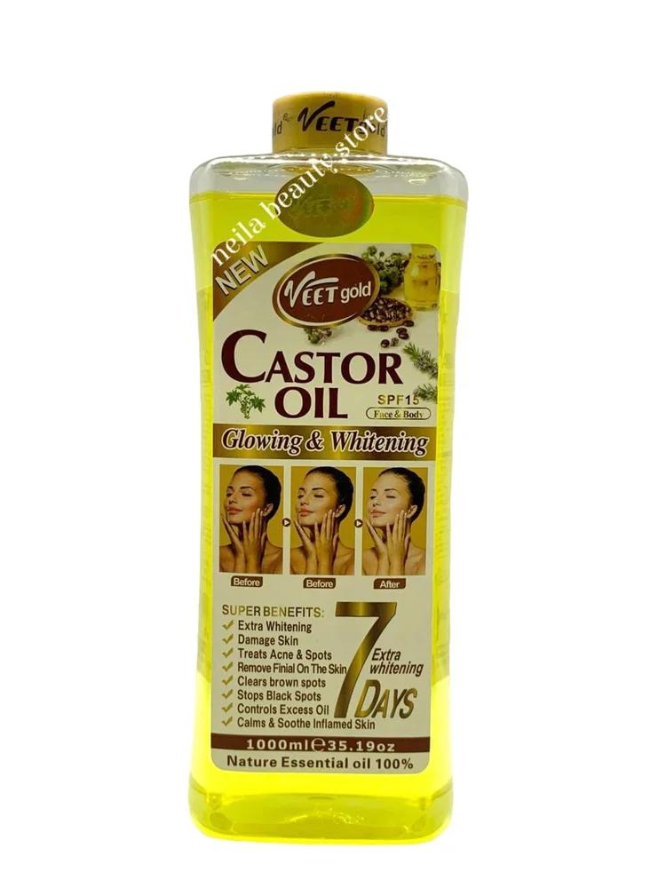 Veetgold Castor Glowing Face And Body Oil - 1000Ml