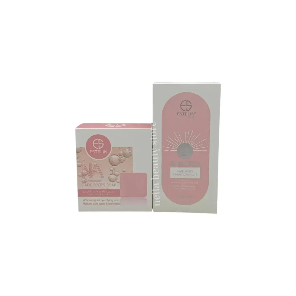 Estelin SPF90 Fade Spots Sunscreen + Niacinamide Soap Combo
