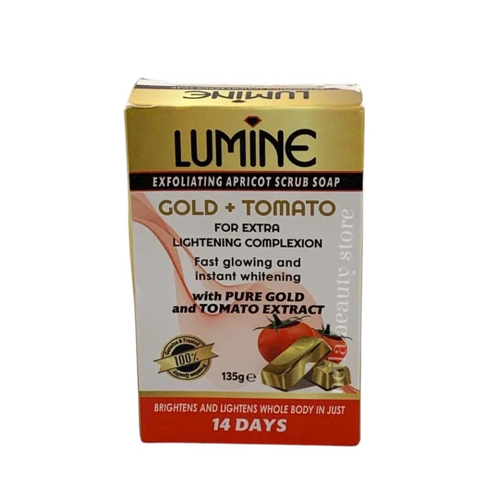 Lumine Gold +Tomato Exfoliating Apricot Scrub Soap -135Grm