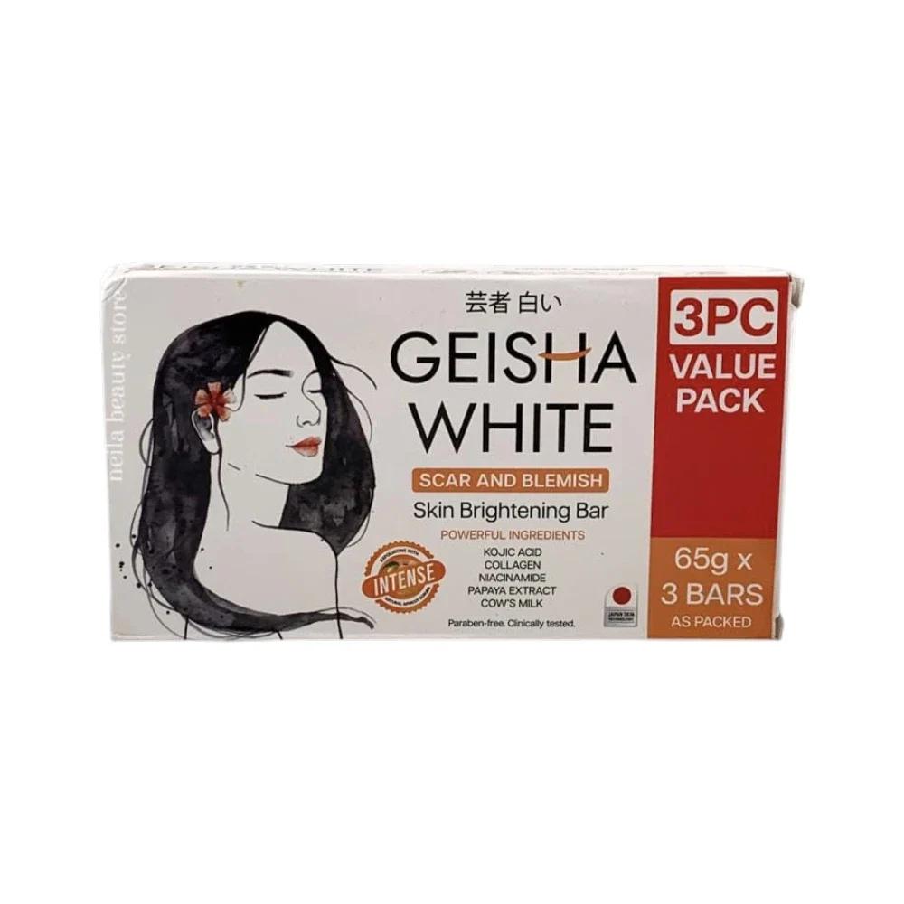 Geisha White Scar & Blemish Skin Brightening Bars - 65Grm 3Bars