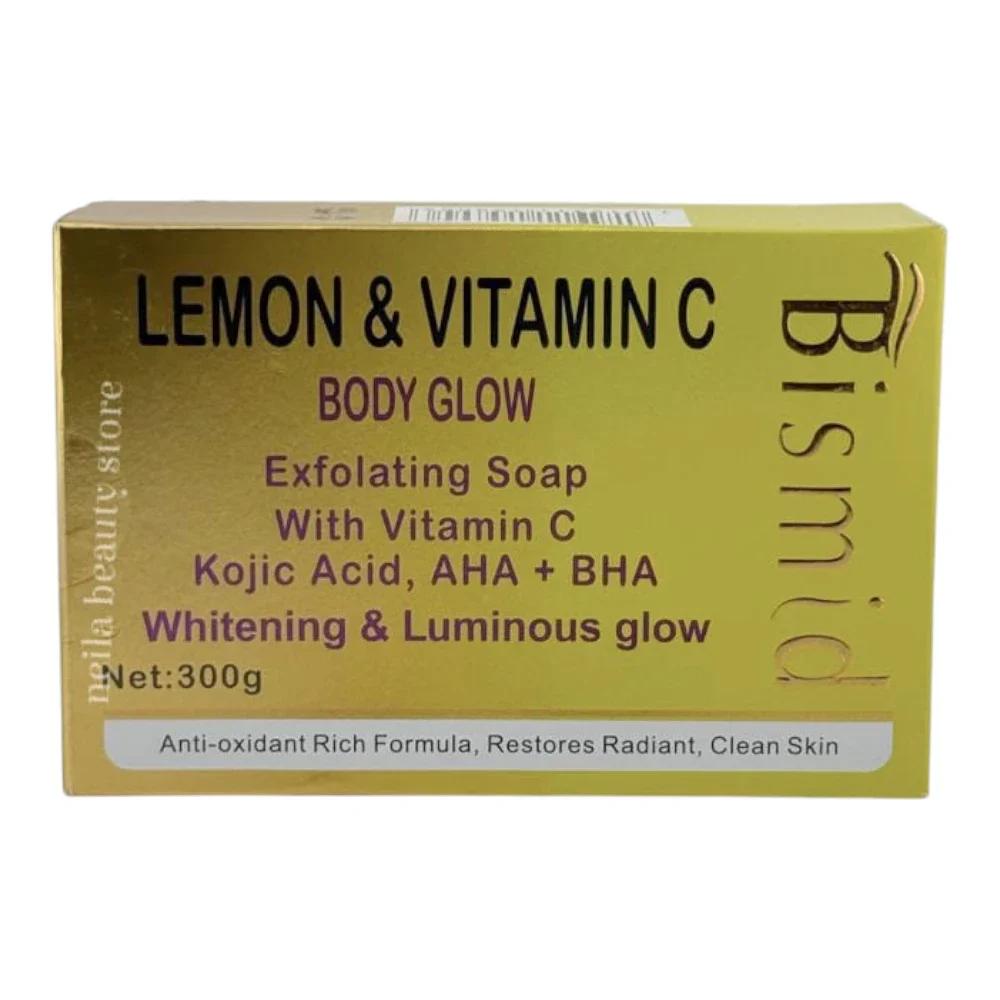 Bismid Lemon And Vitamin C Body Glow Exfoliating Soap - 300Grm