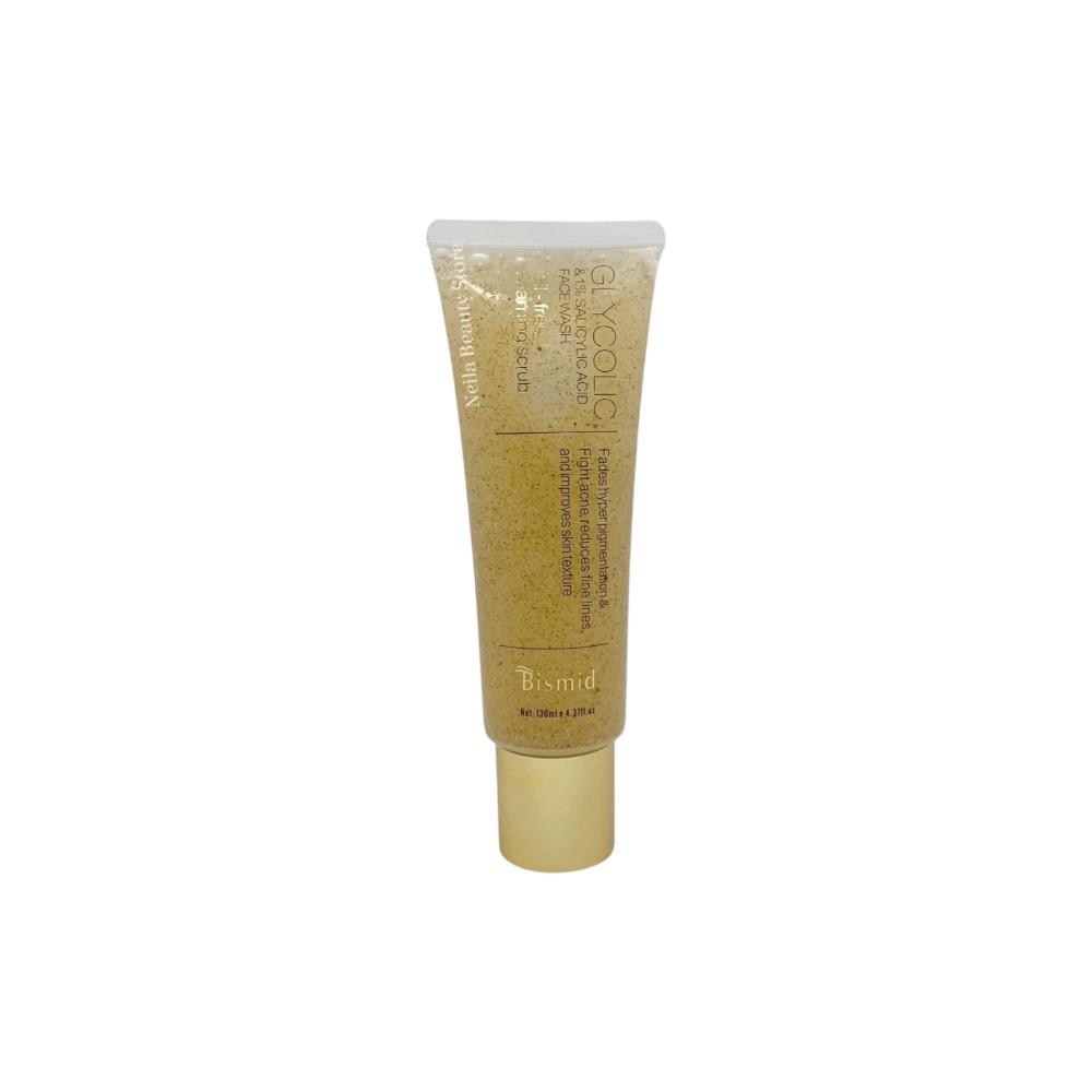 Bismid Glycolic &1% Salicylic Acid Oil-Free Face Foaming face wash Scrub - 130Ml