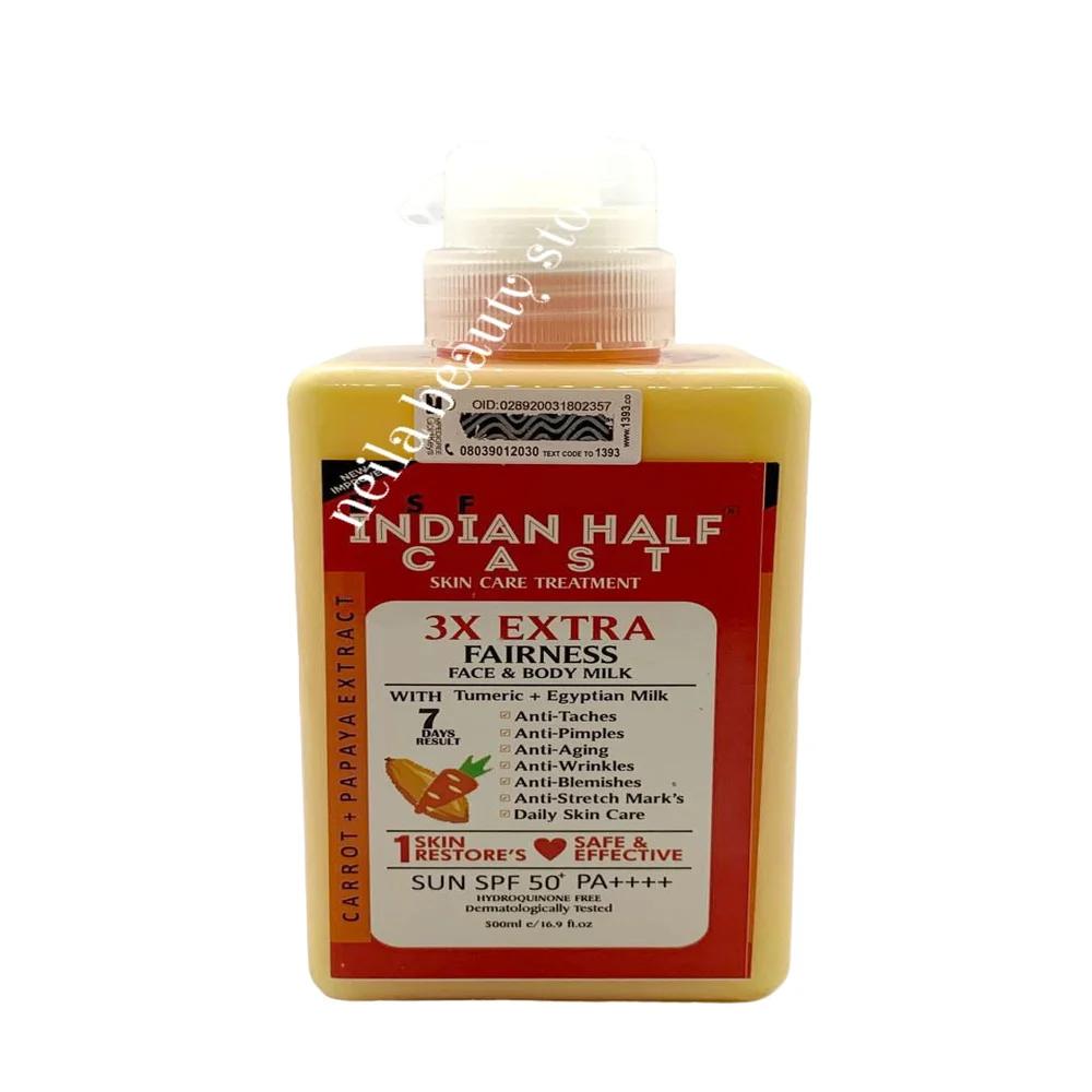 Indian Half Cast 3X Fairness Face And Body milk - 500Ml