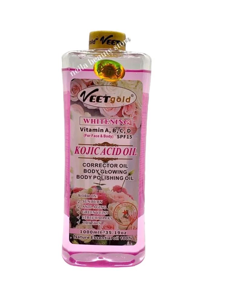 Veetgold Kojic Acid Vitamin A,B,C,D Body Polishing Oil - 1000Ml