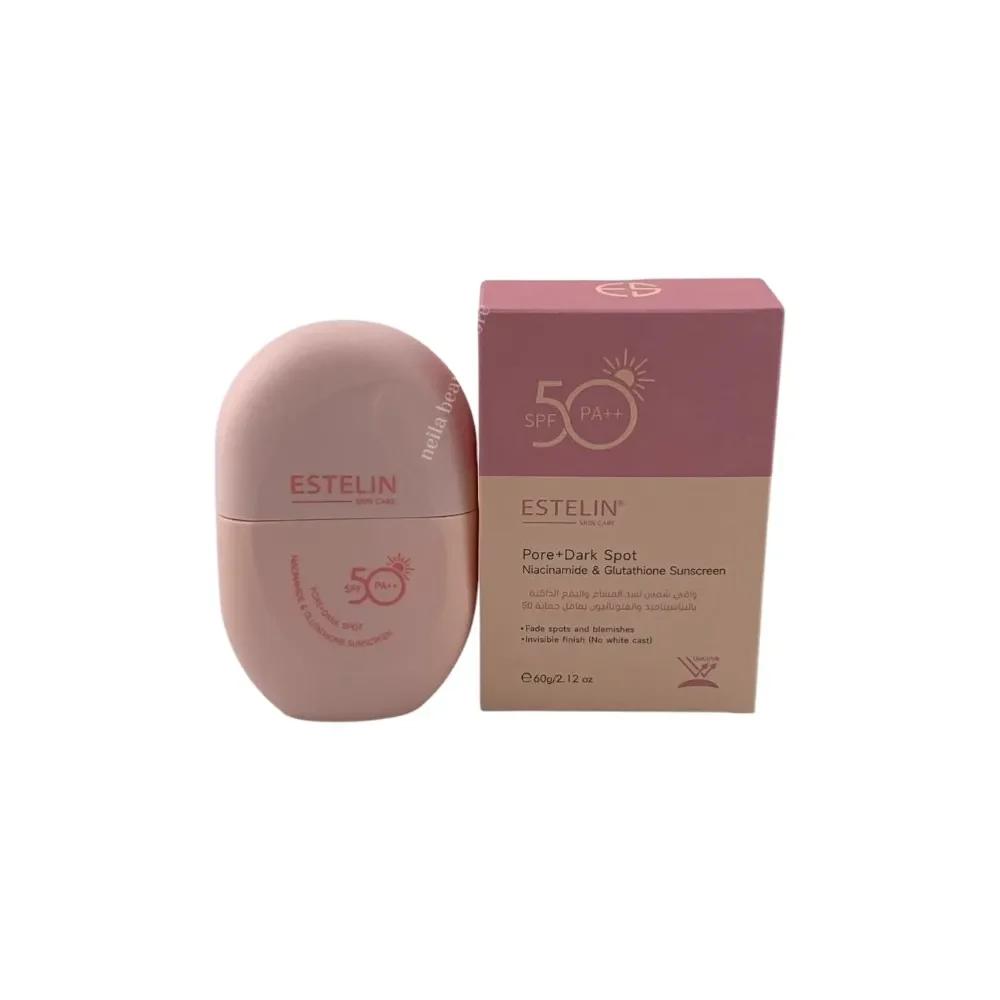 Estelin SPF50 Pore+Dark Spot Niacinamide & Glutathione Sunscreen - 60Grm