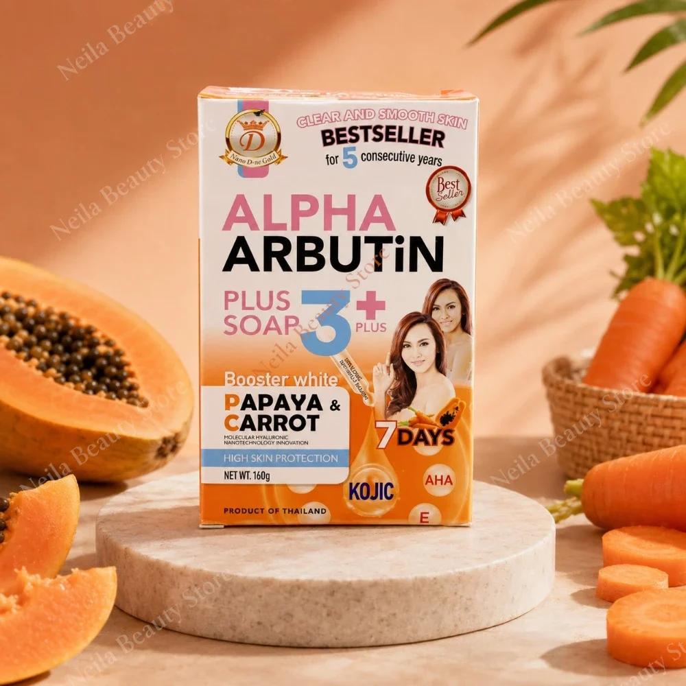 Alpha Arbutin Plus 3+ Booster White Papaya And Carrot Brightening Soap - 160Grm