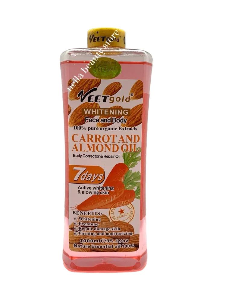 Veetgold Carrot And Almond 100% Pure Organic Extracts Oil - 1000Ml