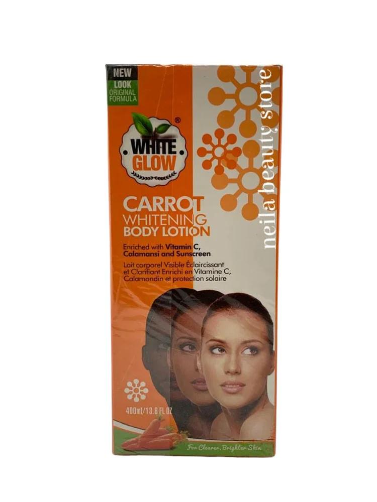 White Glow Carrot Brightening Body Lotion With Vitamin C And Sunscreen - 400Ml