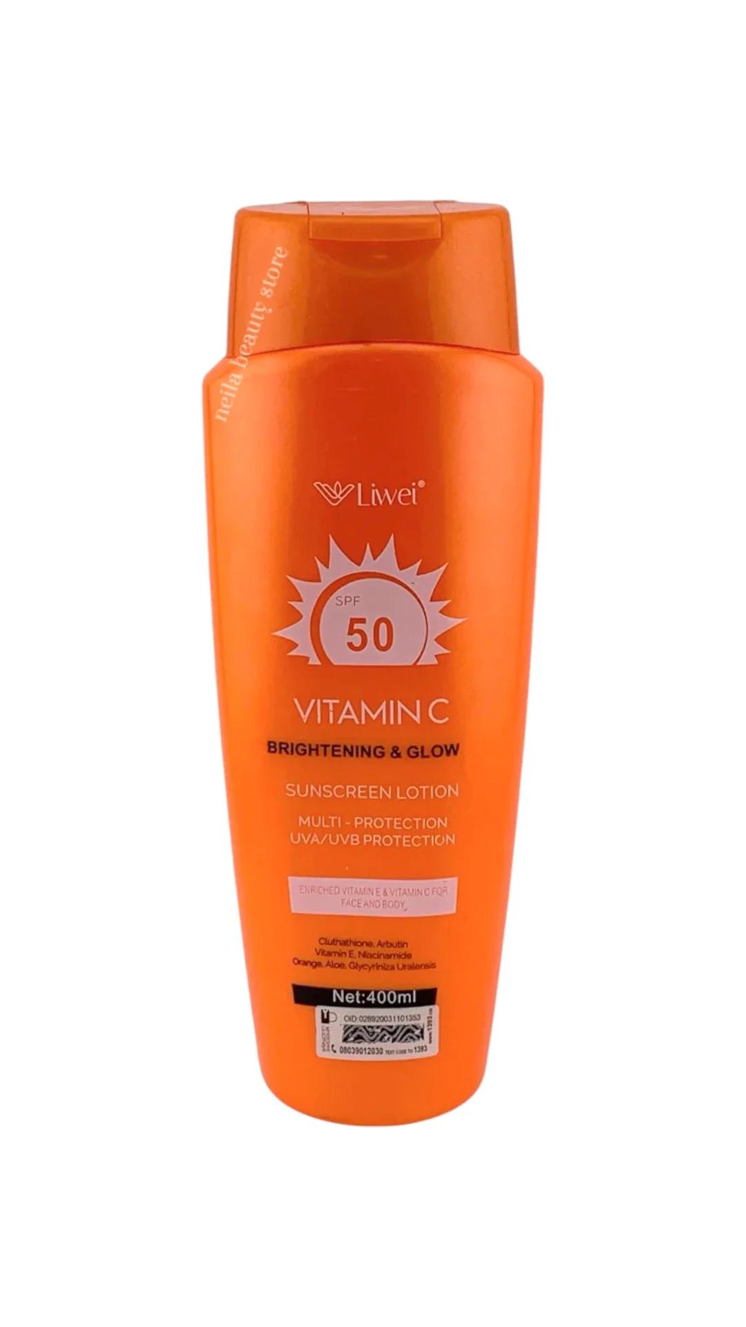 Liwei Vitamin C Brightening And Glow Sunscreen Lotion - 400Ml