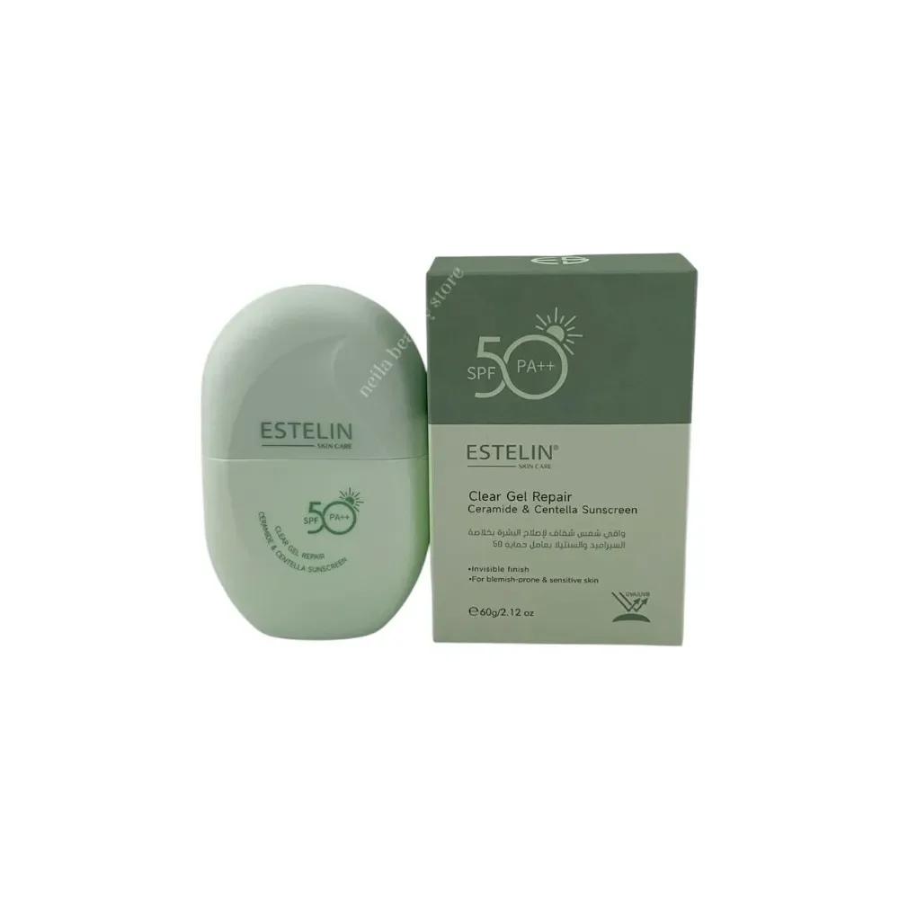 Estelin SPF50 Ceramide And Centella Clear Gel Repair Sunscreen - 60Grm