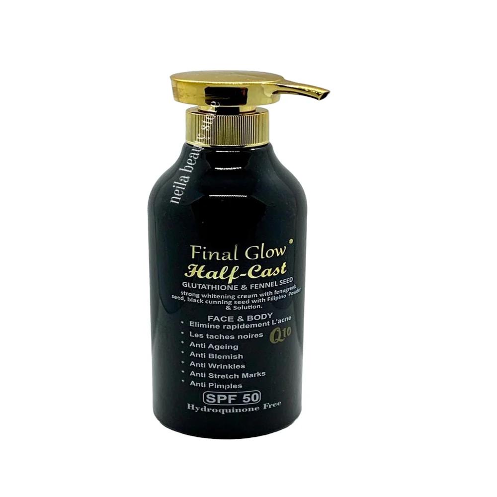 Final Glow Half -Cast Glutathione And Fennel Seed SPF50 Face And Body Cream - 500Ml