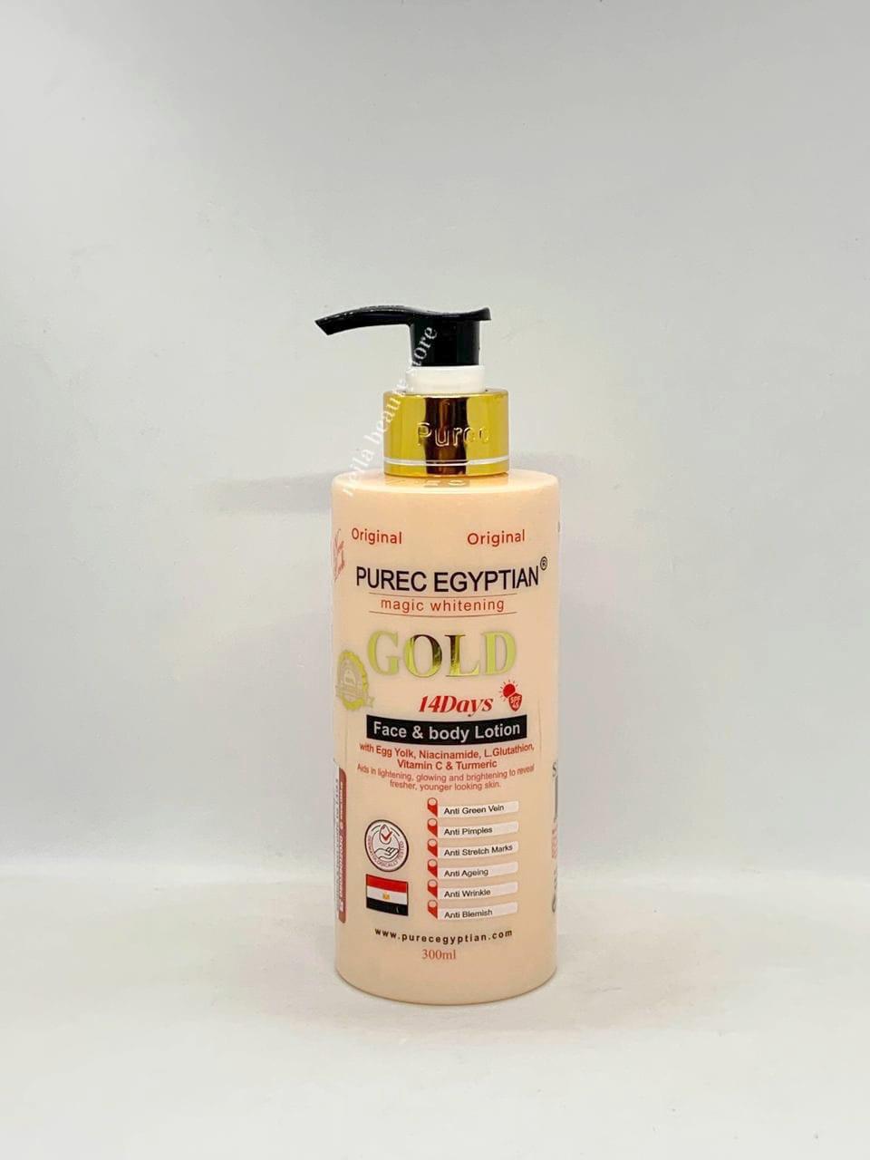 Purec Egyptian Gold Magic Face And Body Lotion - 300Ml
