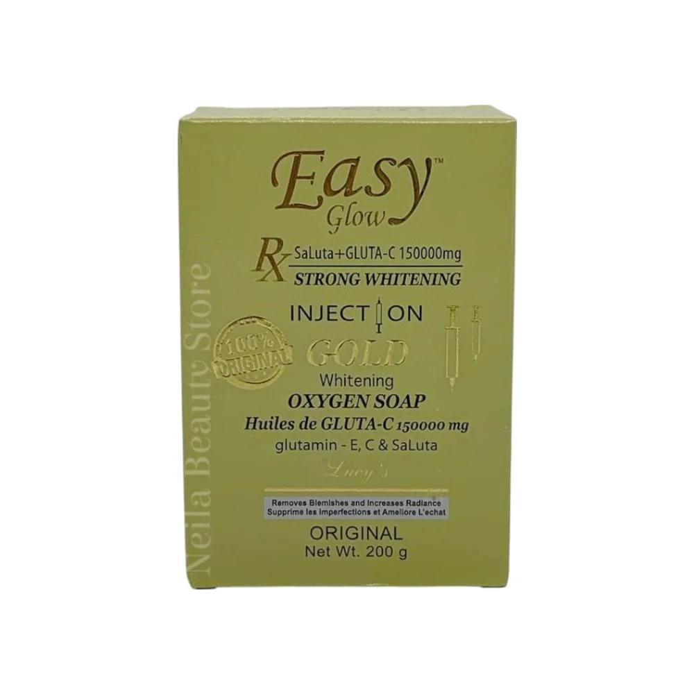 Easy Glow Injection Gold Saluta+Gluta Brightening Oxygen Soap - 200Grm