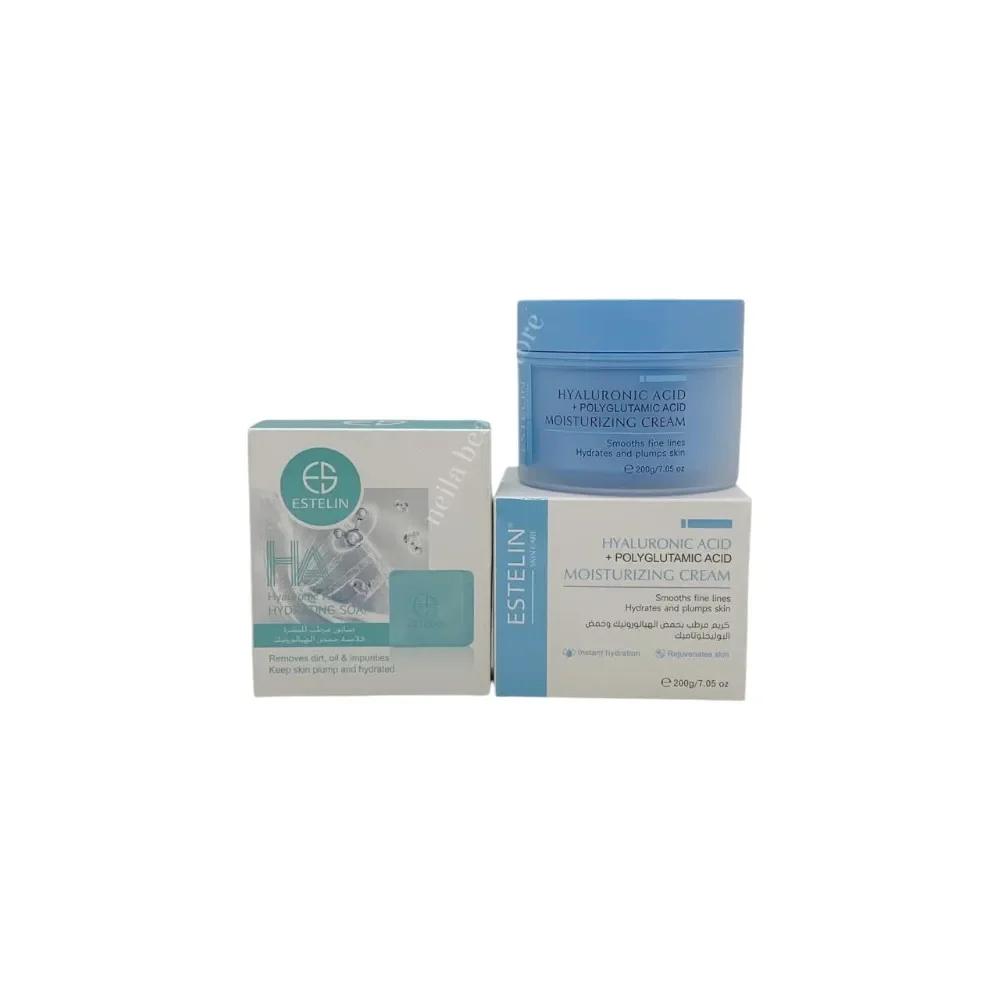 Estelin Hyaluronic Acid+Polyglutamic Acid Cream And Soap Combo