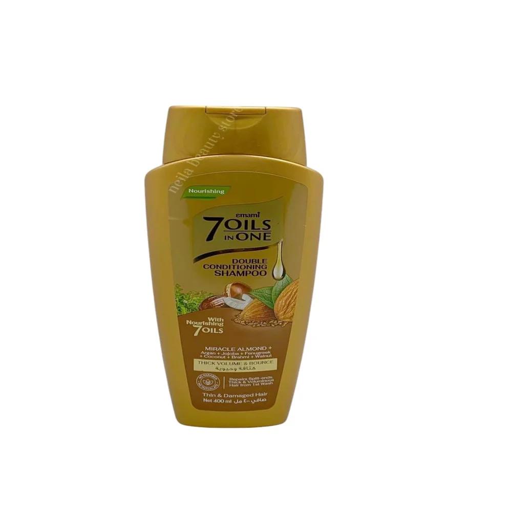 Emami 7 Oils In One Miracle Almond Double Conditioning Shampoo For Thin And Damaged Hair - 400Ml