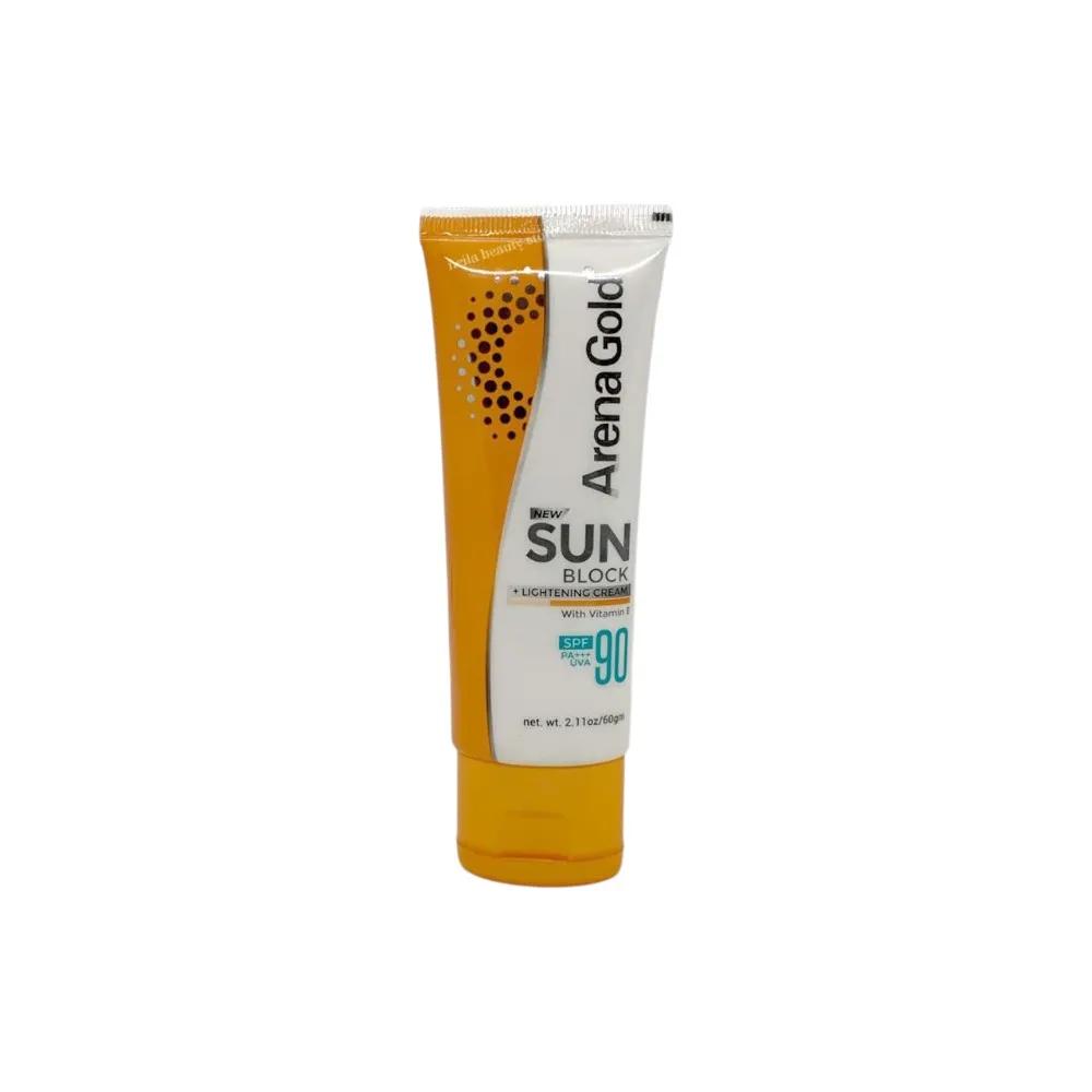 Arena Gold SPF90 Sunblock+Brightening Cream with Vitamin E - 60Ml