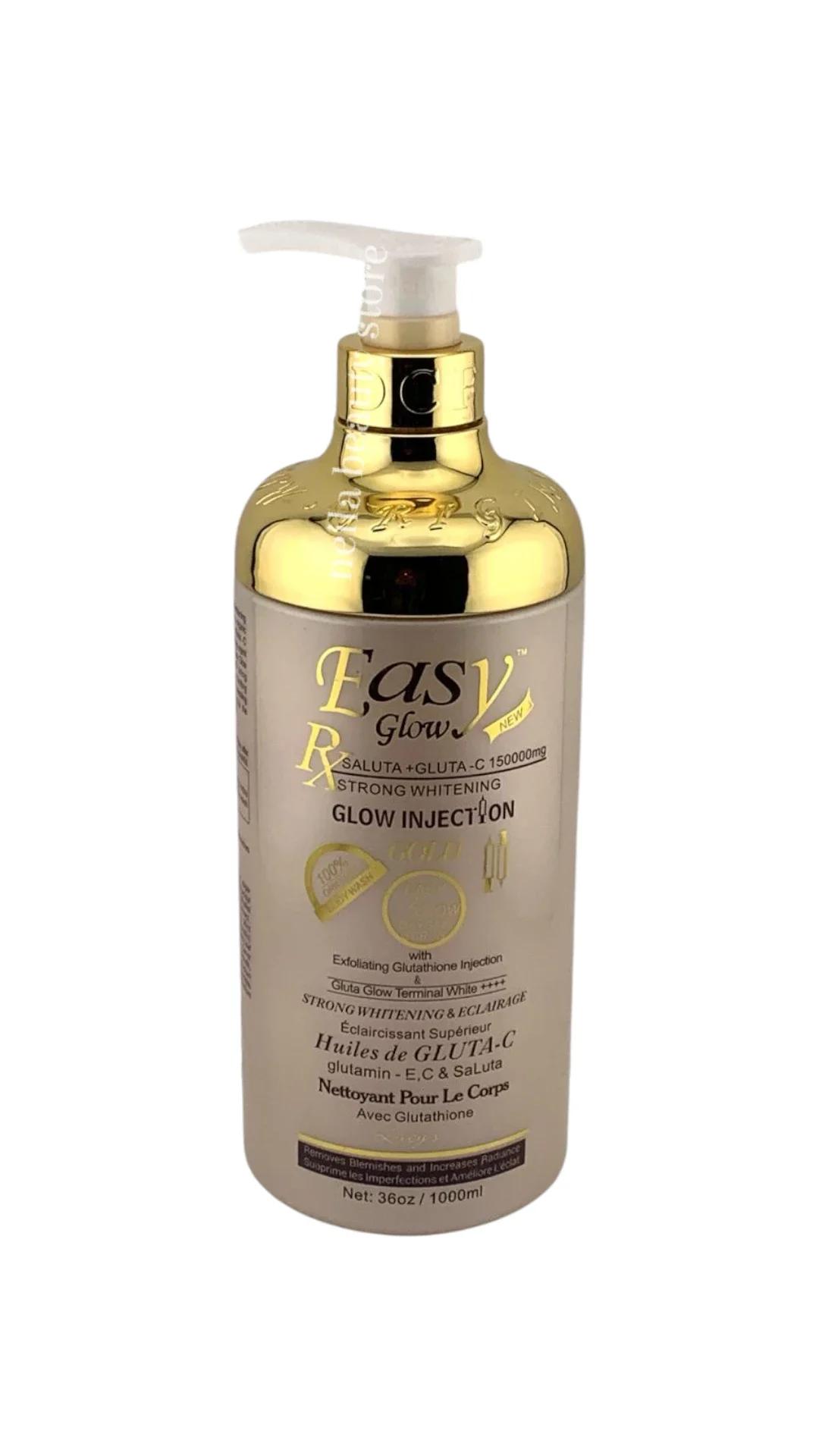 Easy Glow Saluta+Gluta-C Glow Injection Gold Exfoliating Scrub Shower Gel - 1000Ml
