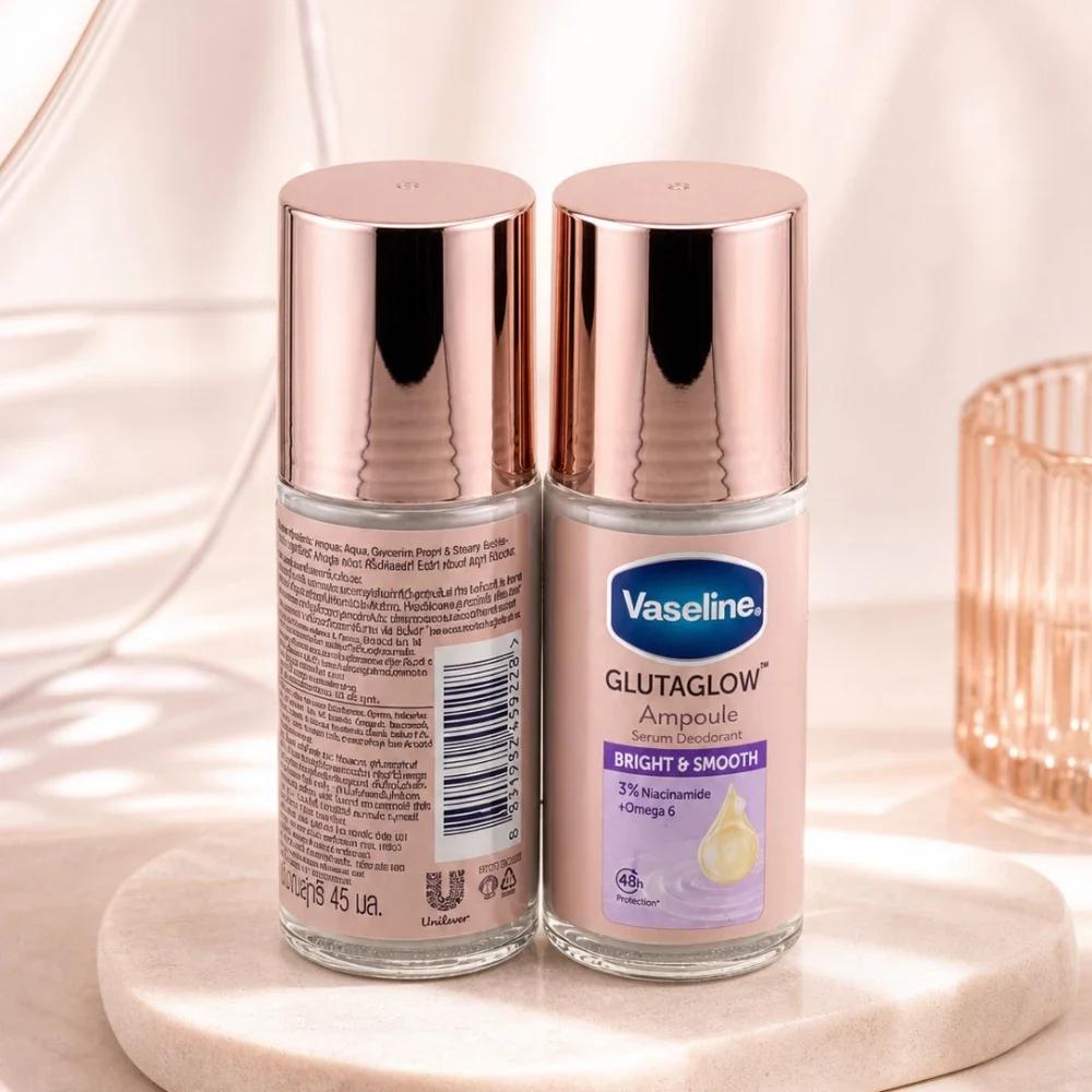 Vaseline Glutaglow Ampoule Bright And Smooth Serum Deodorant 3% Niacinamide +Omega 6 - 45Ml