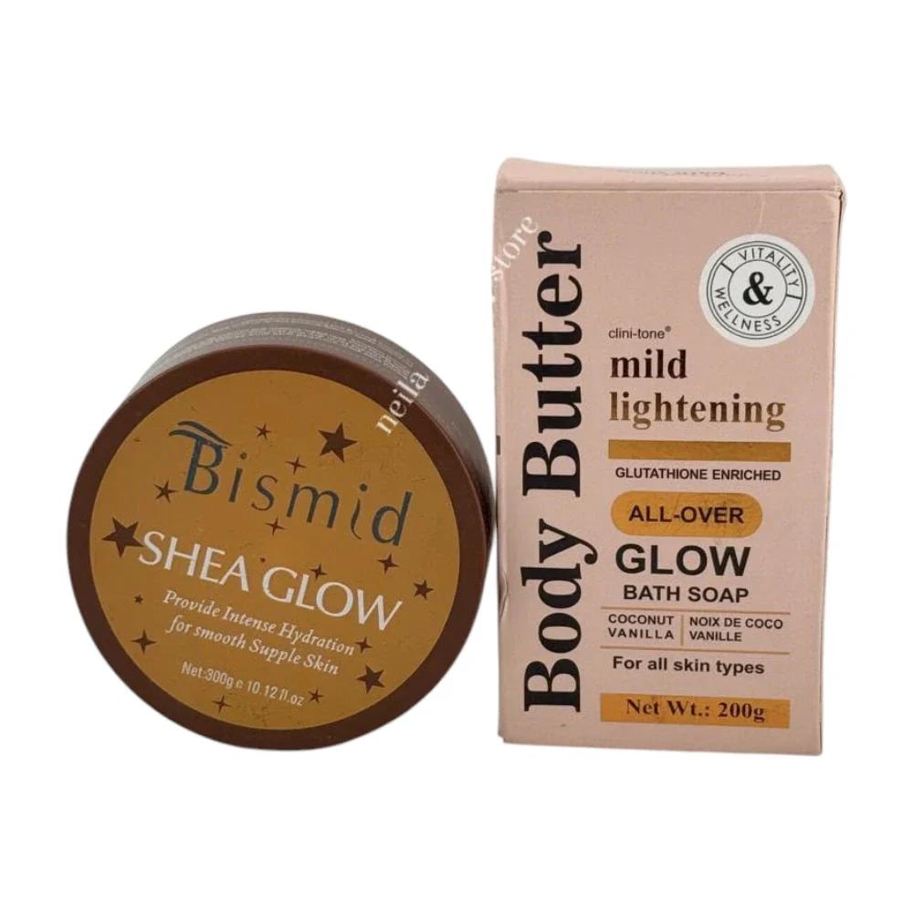 Bismid Shea Glow & Butter Glow Brightening Soap Combo