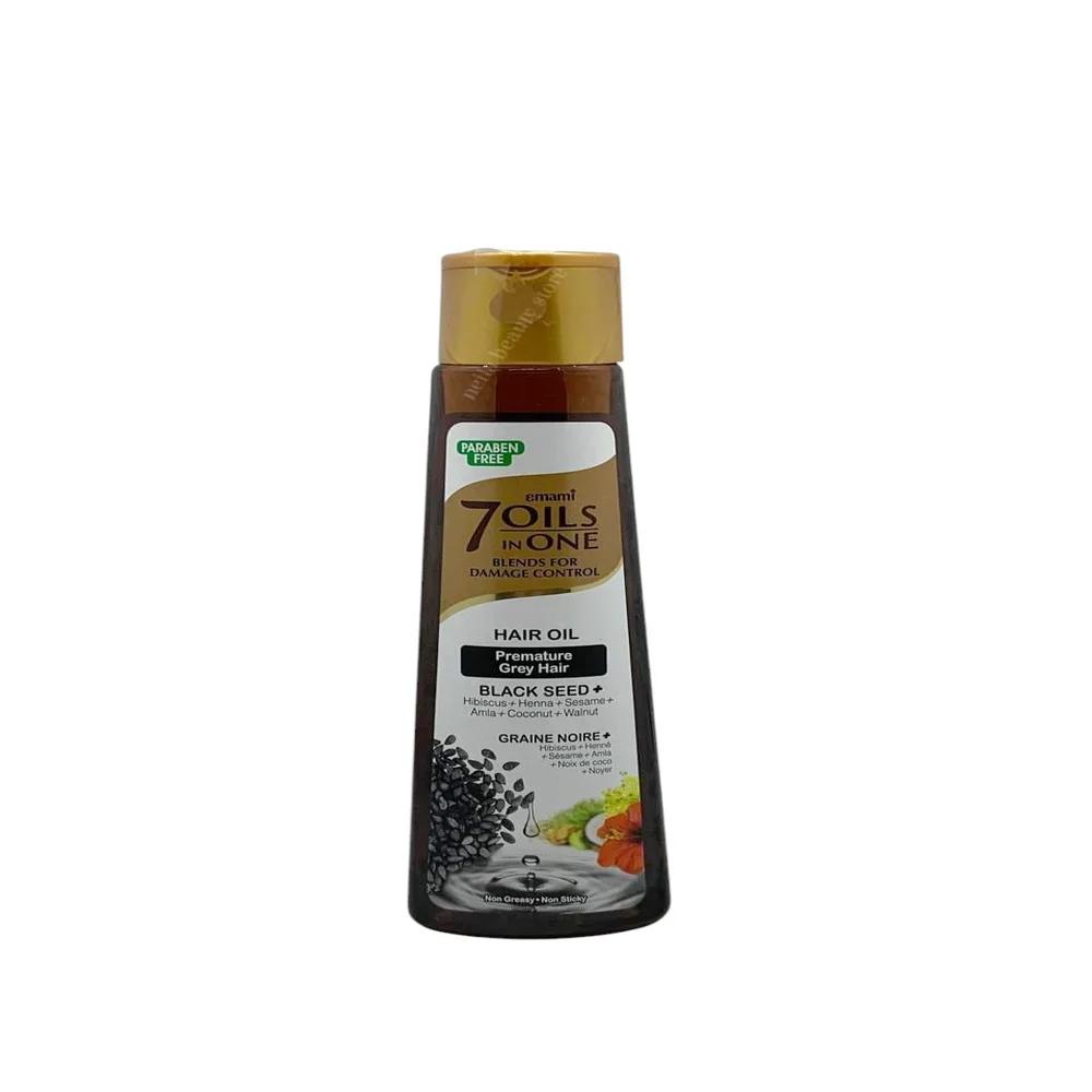 Emami 7 Oils In One Blackseed Premature Grey Hair Oil - 200Ml
