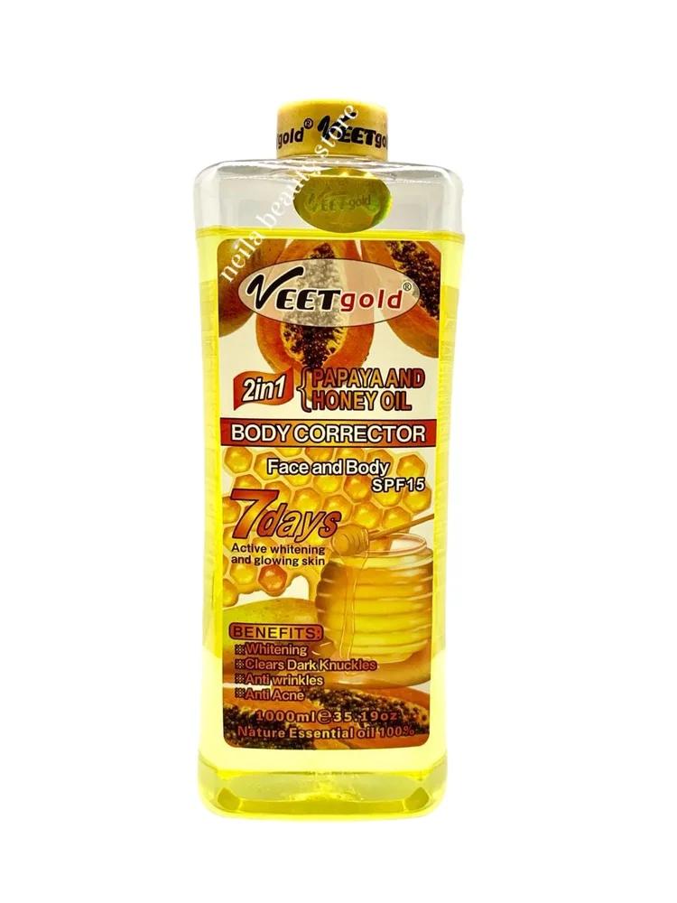 Veetgold Papaya And Honey Body Corrector Oil - 1000Ml