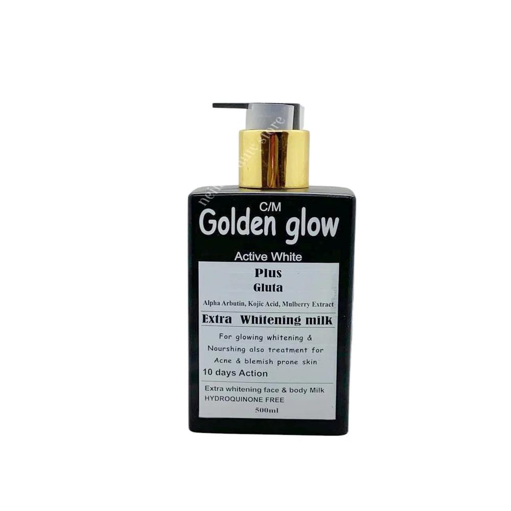 Golden Glow Active White Plus Gluta, Alpha Arbutin, Kojic Acid And Mulberry Extract Body Milk - 500Ml