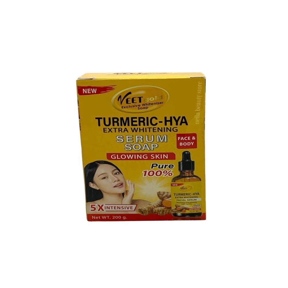 Veetgold Turmeric-Hya 100% Pure Glowing Skin Serum Soap - 200Grm