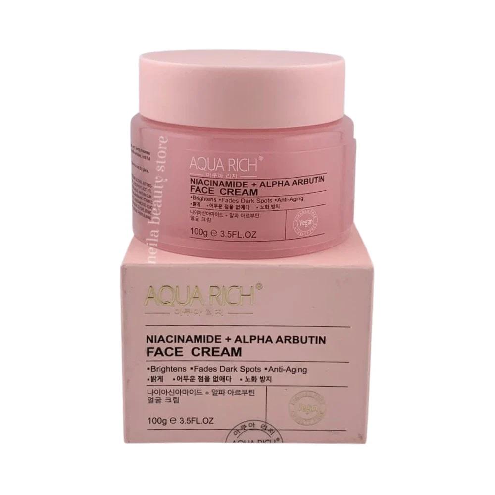 Aqua Rich Niacinamide+Alpha Arbutin Face Cream - 100Grm