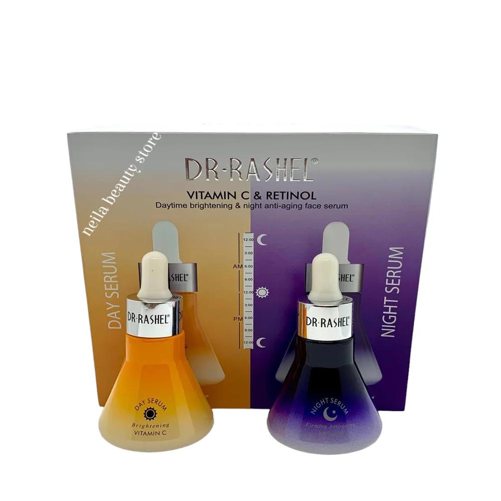 DR.Rashel Vitamin C And Retinol Daytime Brightening And Night Anti-Aging Face Serum Set