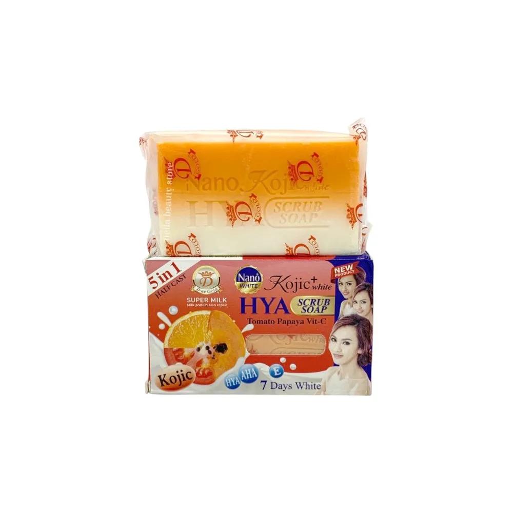 Nano Kojic White Hya Tomato, Papaya, Vitamin C Scrub Soap - 160Grm