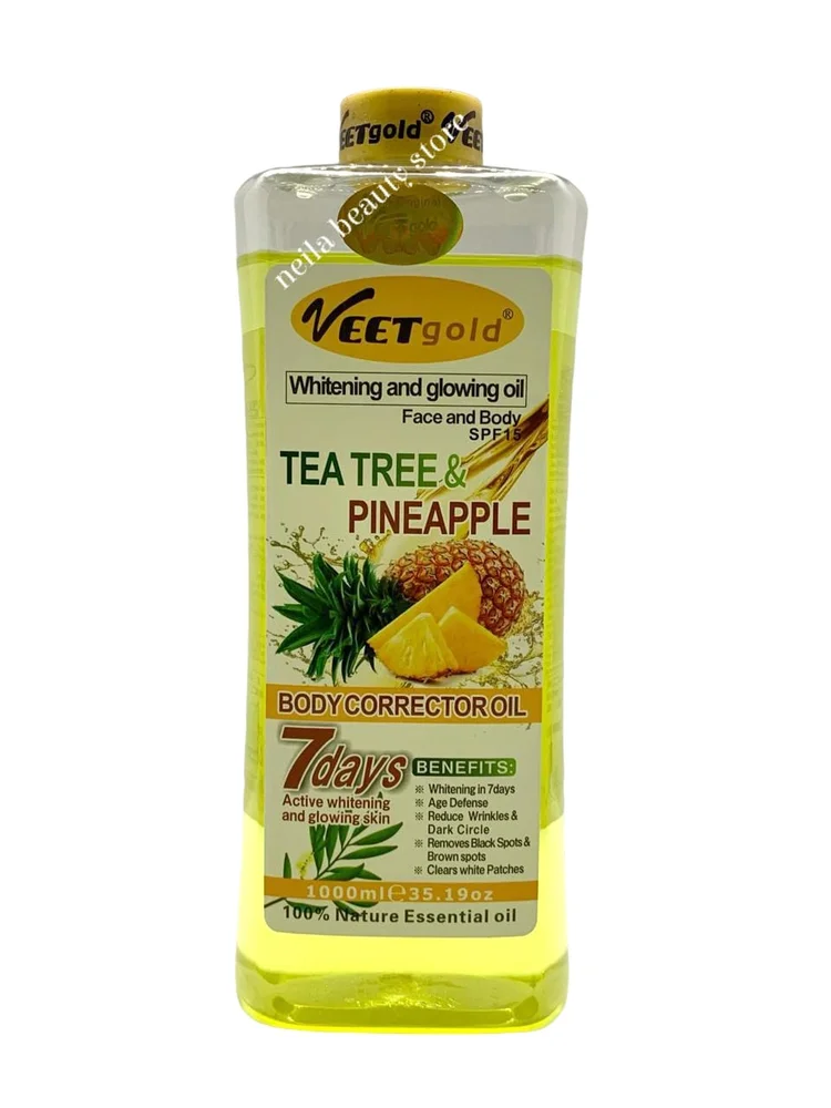 Veetgold Tea Tree And Pineapple Face And Body Corrector Oil 1000ml